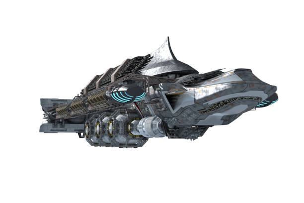 istock Detailed interstellar spaceship isolated on white 1770700502