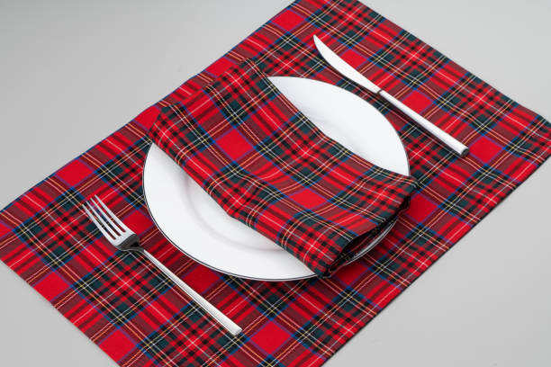 istock Napkin, natural burlap, placemat, table mat, Background 1770709589