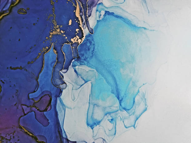 istock Ink Wash Pastel. Pale and White Dirty. Ice 1770717129