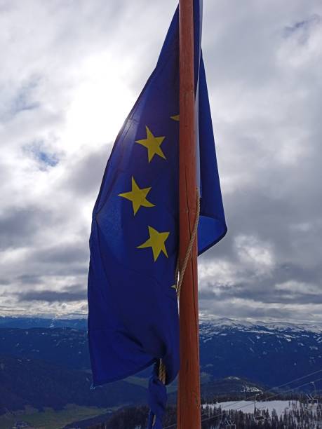 European Union flag, blue flag with yellow stars European Union flag, blue flag with yellow stars representing the EU civilized stock pictures, royalty-free photos & images