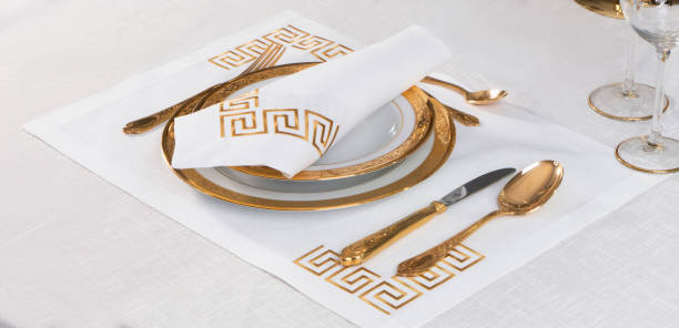 istock Napkin, natural burlap, placemat, table mat, Background 1770758454