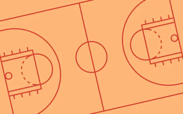 Vector illustration of Basketball Game Court Background