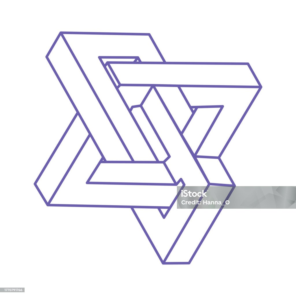 Impossible Math Shape Impossible Shape Sacred Geometry Figures Optical Illusion Abstract ...