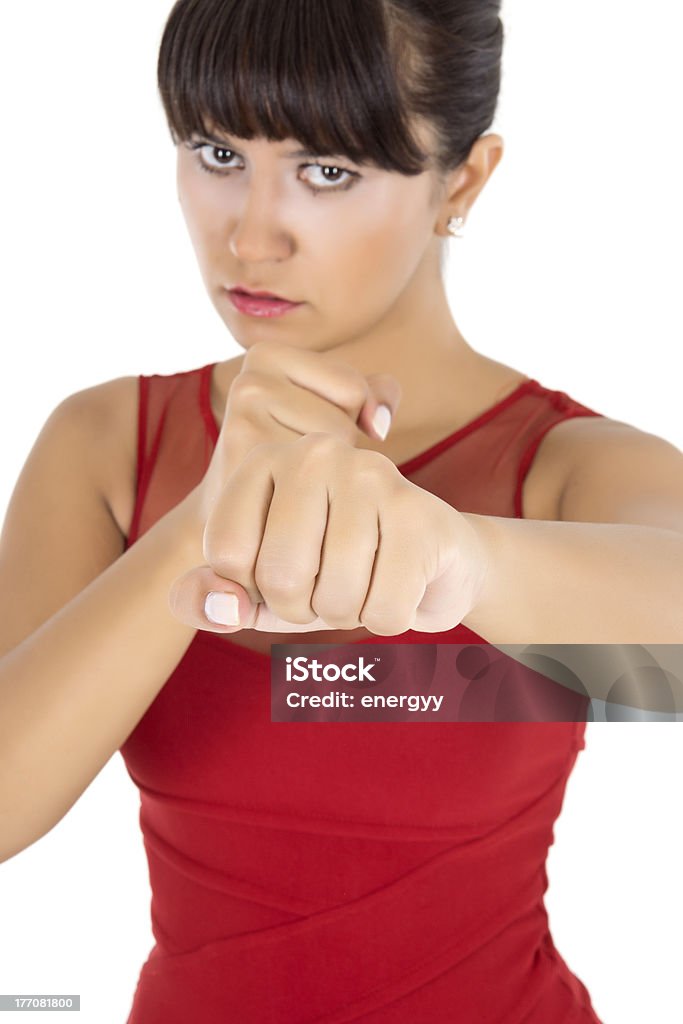 Jovem mulher fazendo fists em angst - Royalty-free 20-29 Anos Foto de stock