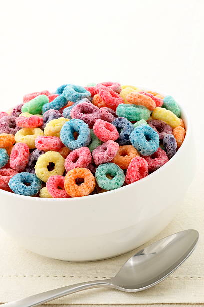 istock Delicious kids cereal loops with a fruit flavor 177083281