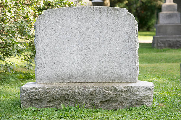 Blank Headstone stock photo