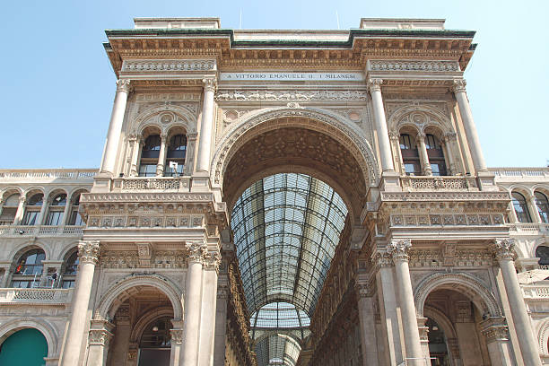 Milan, Italy - March 2025: Galleria Vittorio Emanuele II, a famous shopping mall, located right next to the Milan cathedral, at Piazza del Duomo. It's Italy's oldest active shopping arcade, which openend her doors in 1877. Architect Giuseppe Mengoni designed it in 1861 and it was built between 1865 and 1877.