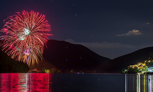 Fireworks on Lake Piediluco