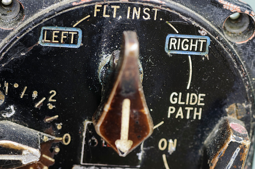 Flight instrumentation from an airplane control panel to control glide path and descent rate on an old autopilot