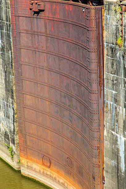 istock historic Plaquemine gates at river lock 177086480