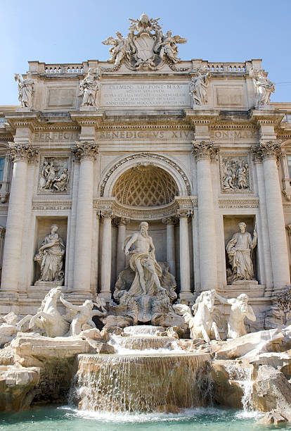 Trevi Fountain (18th Century) in Rome, Italy stock photo