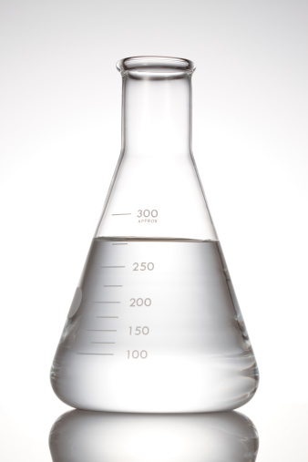 lab Flask on white background