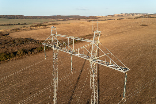 Power grid poles.