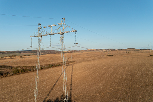 Power grid poles.