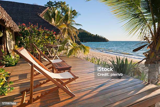 Terrace With Two Chairs By The Ocean Stock Photo - Download Image Now - Madagascar, Beach, Beauty In Nature