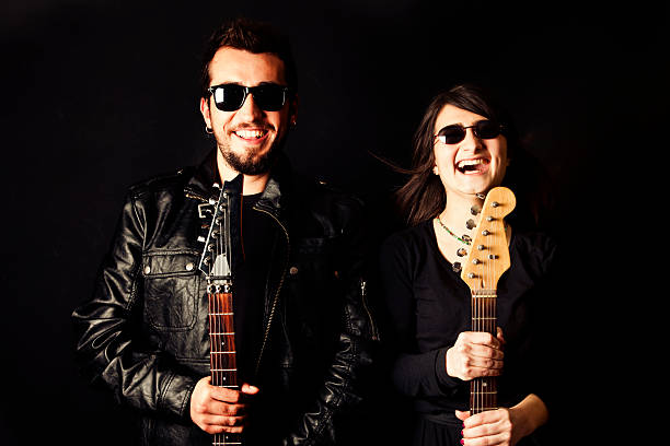 istock Male and female guitarist 177087746