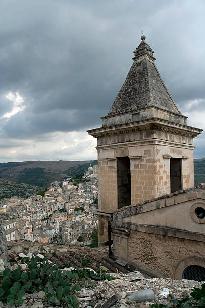 istock Old church and panoramic view of Ragusa Ibla, Sicily 177088077