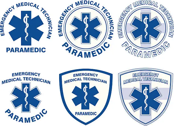 Vector illustration of EMT Paramedic Medical Designs