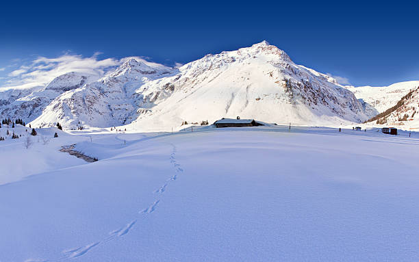 Winter Austrian landscape stock photo