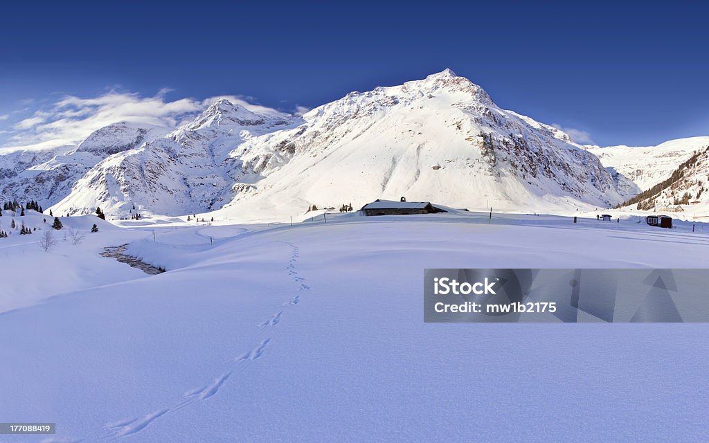 Inverno Paisagem Áustria - Royalty-free Alpes Europeus Foto de stock