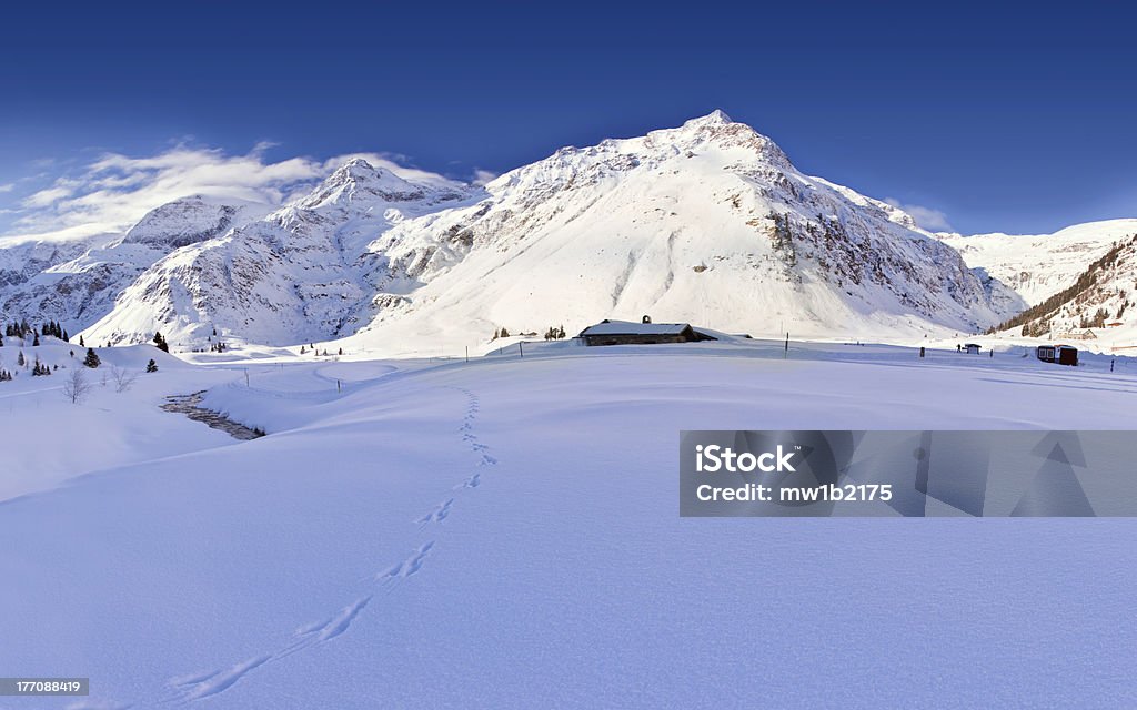 Зимний пейзаж Австрии - Стоковые фото Австрия роялти-фри