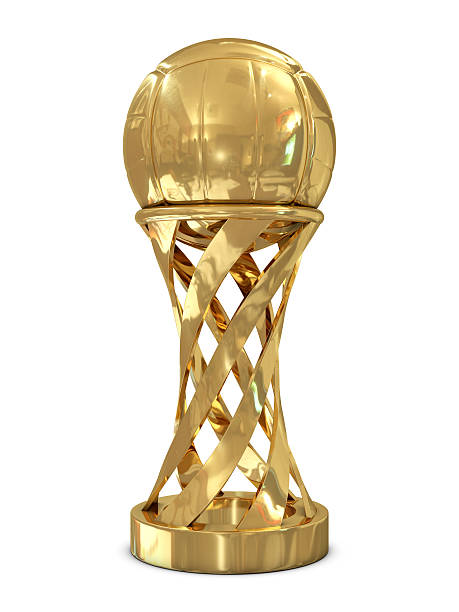 istock Golden trophy with volley ball 177088457