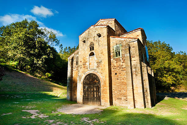 San Miguel de Lillo Oviedo Espanha - fotografia de stock