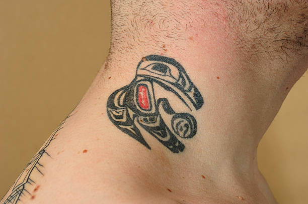 Cтоковое фото Татуировка на шее