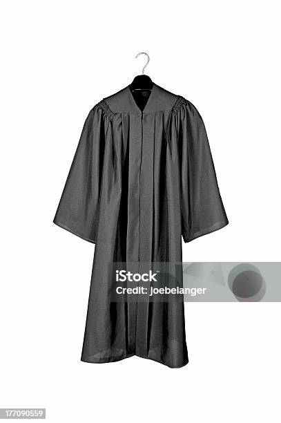 Black Graduation Gown Stockfoto en meer beelden van Afstudeer toga - Afstudeer toga, Zonder mensen, Uitsnede