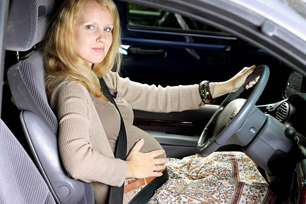 istock Pregnant women in car 177090648