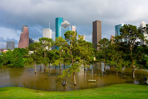 Houston Texas skyline landscape  stock photo