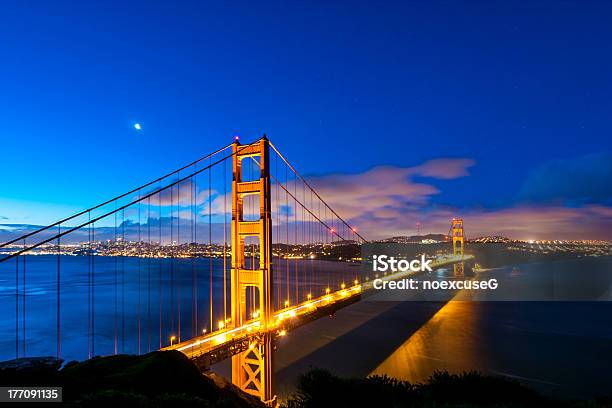 Golden Gate Bridge At Twilight Stock Photo - Download Image Now - Architecture, Bay of Water, Beauty