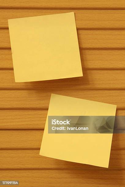 Two Notes Stock Photo - Download Image Now - Adhesive Note, Cabinet, Business