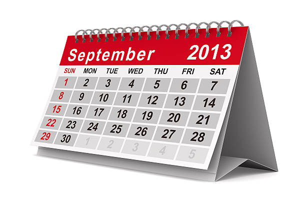 istock 2013 year calendar. September. Isolated 3D image 177091722