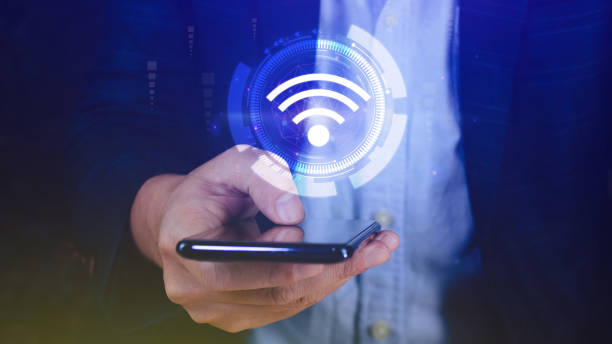 istock Businessman using smartphone with wifi icon. Social network business communication concept, Wifi wireless concept free network Internet concept. 1770919982
