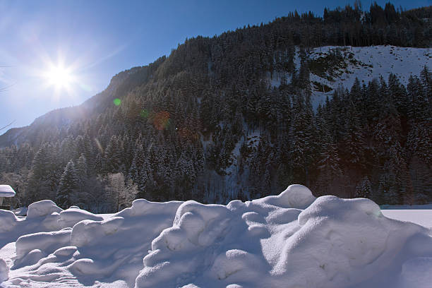 Winter Austrian landscape stock photo