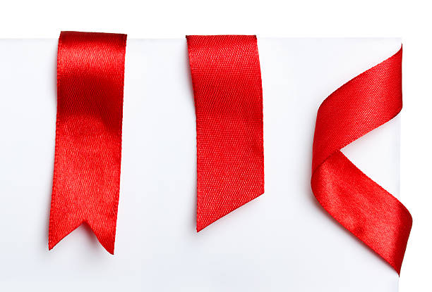 Red Bookmark Ribbons Stock Photo - Download Image Now - Bookmark