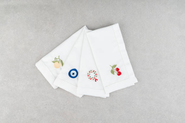 istock Napkin, natural burlap, placemat, table mat, Background 1770925371