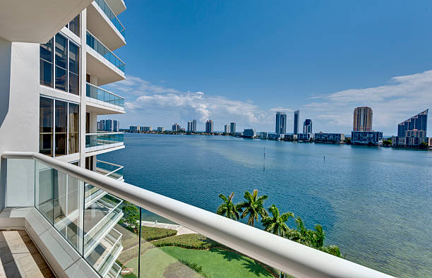Miami Beach Balcony stock photo