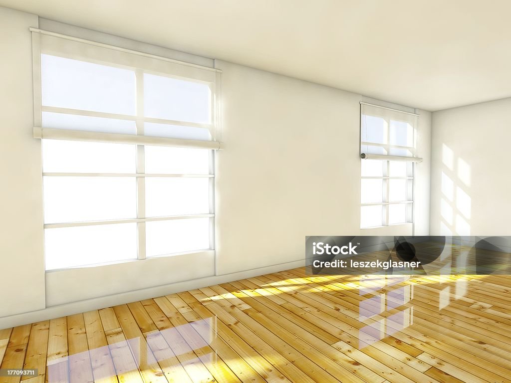 Vuoto camera 3d interni - Foto stock royalty-free di Ambientazione interna