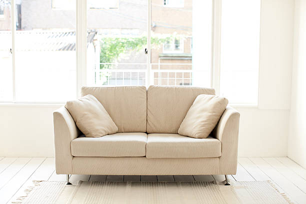White sofa stock photo