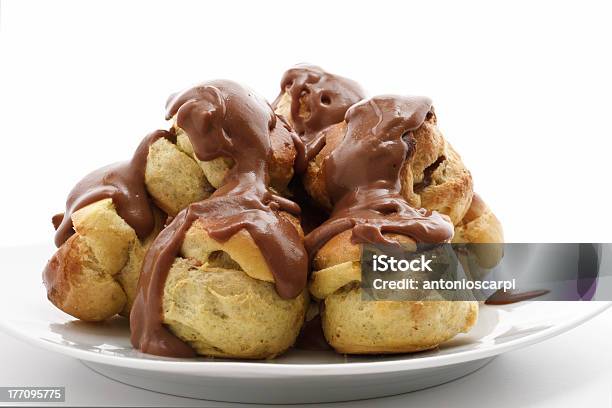 Dessert Profiteroles Stock Photo - Download Image Now - Baked Pastry Item, Brown, Cake