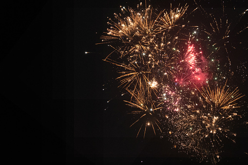 fireworks on a black background