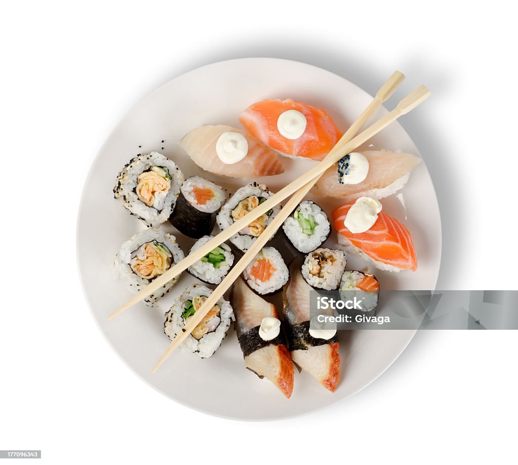 E rolos de Sushi - Royalty-free Sushi Foto de stock