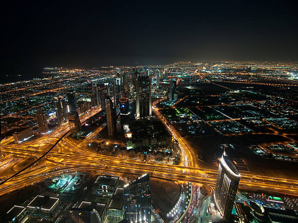 istock Skyscrapers in Dubai at night 177096381