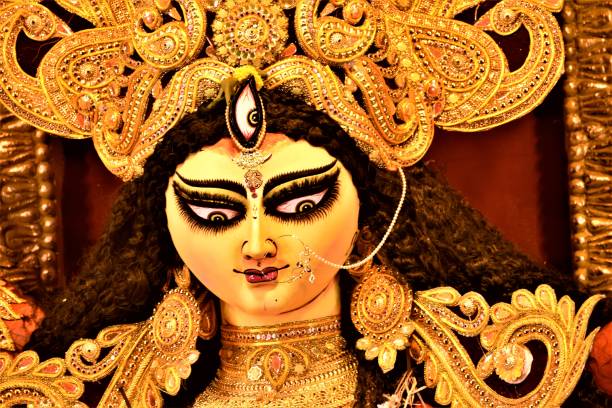 istock Ma Durga Face or hindu god. 1770971543