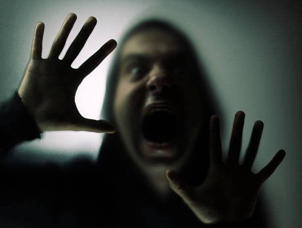 istock Angry man behind the glass 177097871