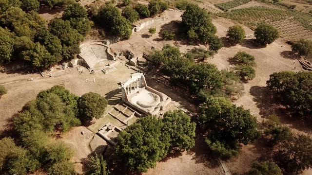 Drone view of Appolonia archeological site, Albania, Europe
Theatre