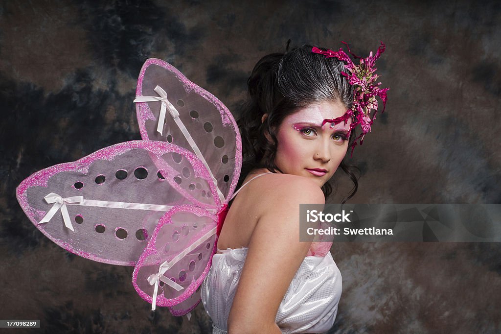 Pink Fairy of Love Woman dressed as fairies for any holiday Adult Stock Photo