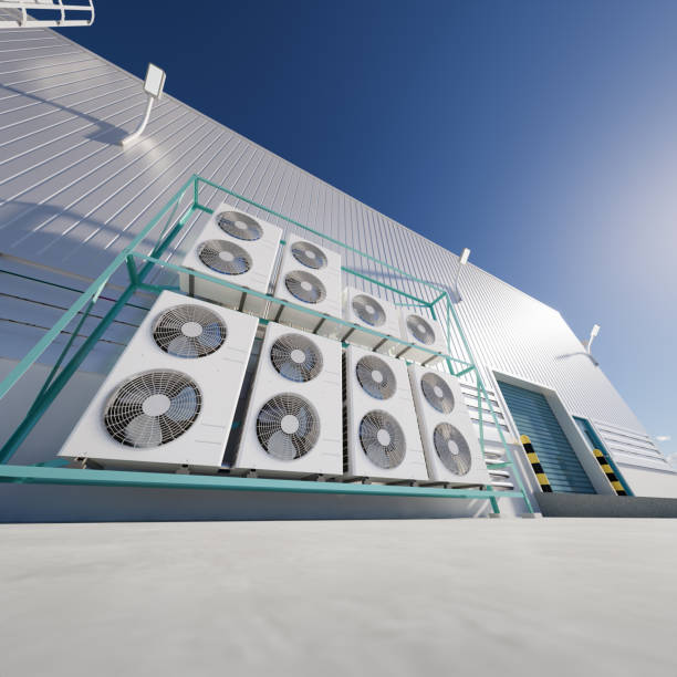 istock 3d rendering of condenser unit for hvac system. 1770984222